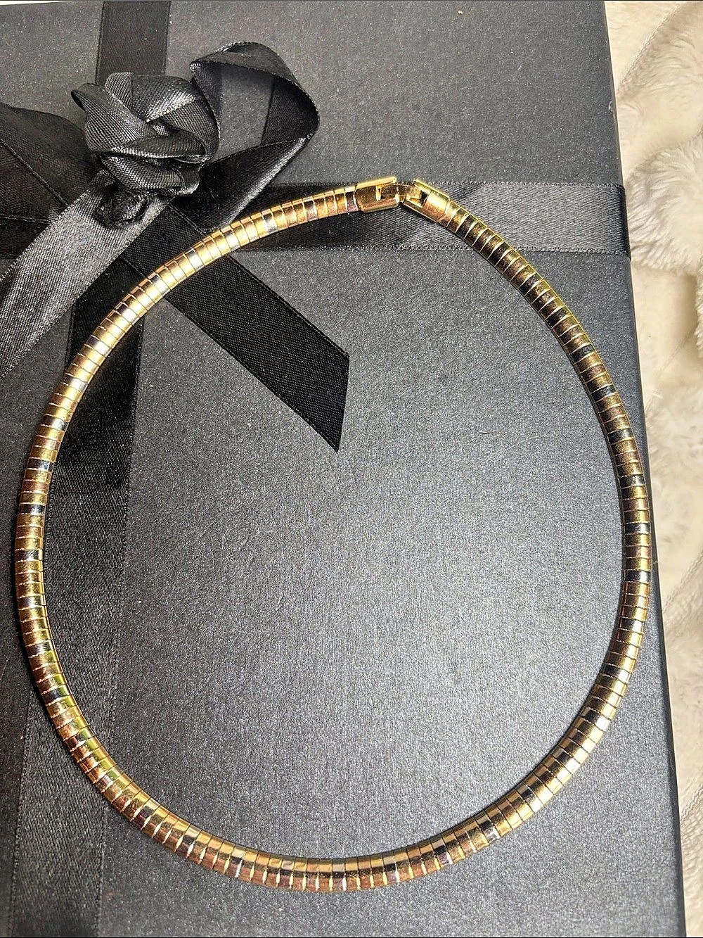Two tone Omega 18” Necklace